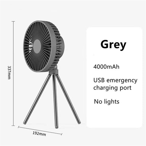 4000/10000mAh Tripod Fan Outdoor Camping Lighting Electric Fan