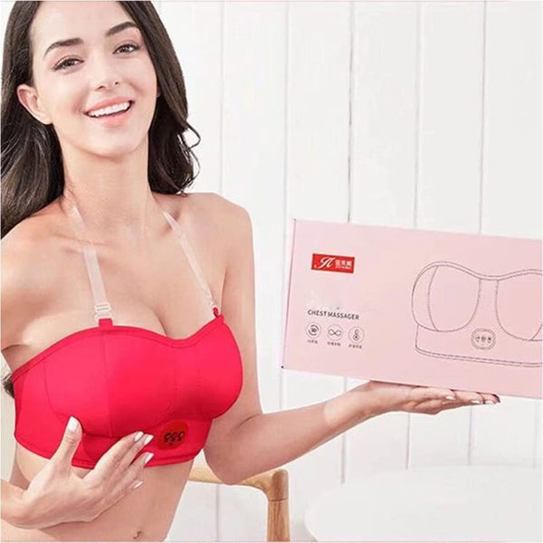 Cozy Cottage Chest Breast Massager Home Bra Dredge Breast Kneading Nodules  Meridian Heat Compress Breast Enhancement Physiotherapy Instrument,Portable  Intelligent Heating Massage, Multifunctional Breast Care Equipment