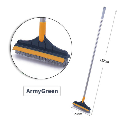 Floor Scrub Brush 2 In 1 Cleaning Brush Long Handle Removable Wiper