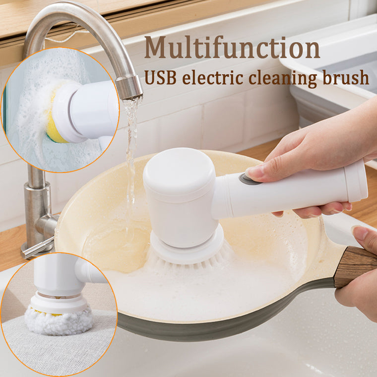 5-in-1 Handheld Wireless Housework Kitchen Dishwashing Brush