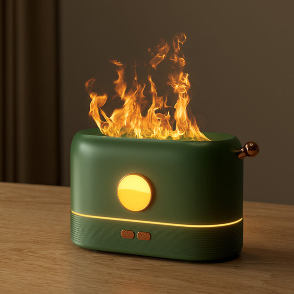 3 Colors Flame Humidifier Lamp Air Essential Oil Diffuser