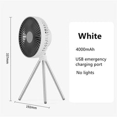4000/10000mAh Tripod Fan Outdoor Camping Lighting Electric Fan